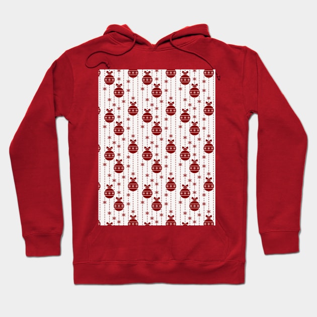 Dark Christmas Christmas Candy Apple Red Ball Ornaments Hoodie by podartist